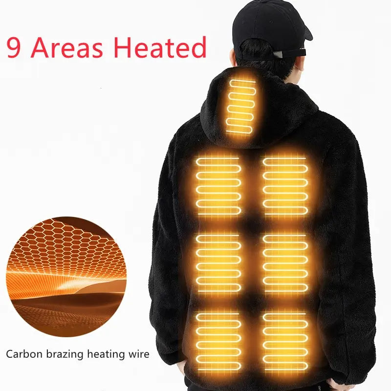 USB Infrared 9 Heating Areas Hoodies Sweater