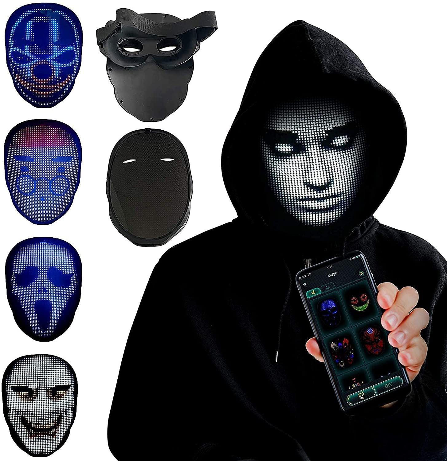 Full LED Face Mask for Halloween - TechGadgetsClub