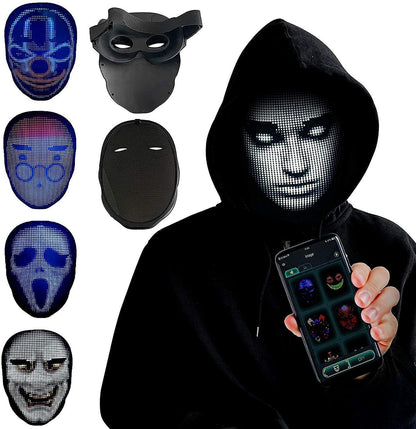 Full LED Face Mask for Halloween - TechGadgetsClub