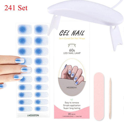 Gel Nail Wraps with UV Lamp Set - TechGadgetsClub
