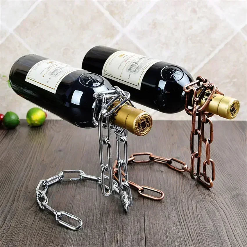 Iron Chain Floating Wine Holder