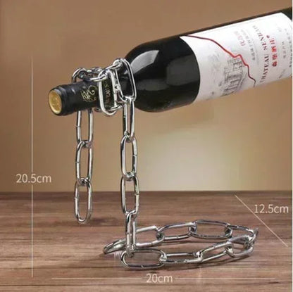 Iron Chain Floating Wine Holder
