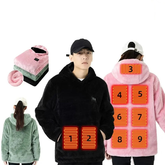 USB Infrared 9 Heating Areas Hoodies Sweater